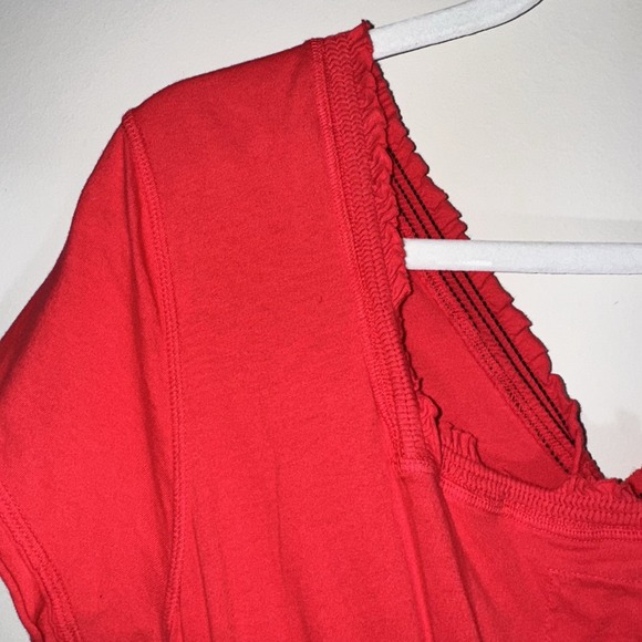 NWT Johnny Was Embroidered Cotton Dress Red MEDIUM Boho Babydoll Tier - Picture 16 of 16